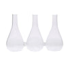 Benzara Tear Drop Trio Joined Glass Vase, Clear