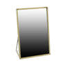 Benzara 6 Inch Metal Frame Vanity Mirror, Small, Brown