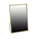 Benzara 6 Inch Metal Frame Vanity Mirror, Small, Brown