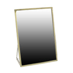 Benzara 6 Inch Metal Frame Vanity Mirror, Medium, Brown