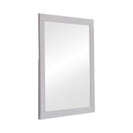 Benzara Wooden Frame Mirror with Mounting Hardware, White