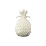 Benzara Porcelain Pineapple Fruit Design Figurine, Small, White