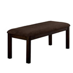 Benzara 18 Inch Padded Bench with Wooden Frame, Brown