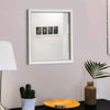 Benzara 40 Inch Rectangular Wooden Frame Mirror, White