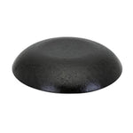 Benzara Round Glass Charger with Metal Stand, Set of 2, Brown and Black