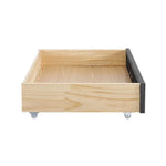 Benzara Fabric Upholstered Bed Storage Drawer with Casters, Gray