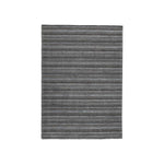 Benzara 84 x 60 Hand Loomed Woolen Rug with Stripe Print, Large, Gray