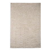 Benzara 84 x 60 Inches Polyester Rug with Shaggy Texture, Cream
