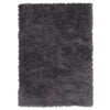 Benzara 84 x 60 Inches Polypropylene Rug with Shaggy Texture, Gray