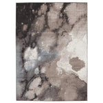 Benzara 84 x 60 Inches Polypropylene Rug with Abstract Design, Gray