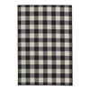 Benzara 90 x 63 Inches Checkerboard Pattern Polypropylene Rug, Cream and Black