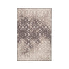 Benzara 81 x 52 Inches Nylon Rug with Ikat Pattern, Gray and White
