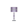 Benzara Acrylic and Metal Base Table Lamp with Fabric Shade, Purple