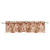 Benzara Munich Flower and Petal Fabric Window Valance with Loops, Beige