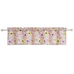 Benzara Sava Fabric Valance with Floral Print Design and Rod Pockets, Print