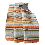 Benzara Neva Fabric Throw Blanket with Geometric Pattern, Multicolor