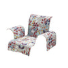 Benzara Isar Fabric Armchair Protector with Floral Pattern, Multicolor