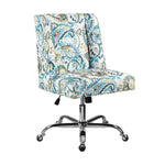 Benzara Height Adjustable Office Chair with 5 Star Base, Multicolor