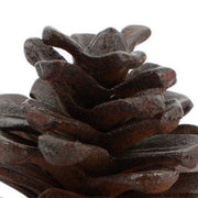 Benzara Pinecone Shape Metal Stocking Holder, Rustic Bronze