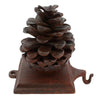 Benzara Pinecone Shape Metal Stocking Holder, Rustic Bronze