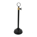 Benzara 9 Inches Metal Telescopic Clip Stand, Black and Brass