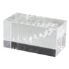Benzara Rectangular Glass Hologram with Flying Birds, Clear