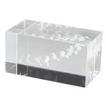 Benzara Rectangular Glass Hologram with Flying Birds, Clear