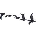 Benzara Flying Gulls Design Accent decor, Set of 5, Black