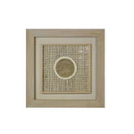 Benzara 11 x 39 Grid Design Handmade Shadow Box Walldecor, Brown