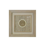 Benzara 11 x 39 Grid Design Handmade Shadow Box Walldecor, Brown