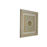Benzara 11 x 39 Grid Design Handmade Shadow Box Walldecor, Brown