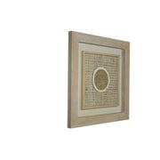 Benzara 11 x 39 Grid Design Handmade Shadow Box Walldecor, Brown