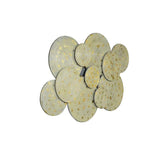 Benzara 18 x 32 Handmade Disc Shadow Box Wall decor, Gray
