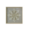 Benzara 15 x 28 Floral Design Shadow Box Wall decor, Gray and Brown