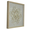 Benzara 15 x 28 Floral Design Shadow Box Wall decor, Brown and Gray