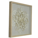 Benzara 15 x 28 Floral Design Shadow Box Wall decor, Brown and Gray