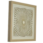 Benzara 20 x 8 Abstract Shadow Box Wall decor, Brown and Beige