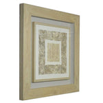 Benzara 27 x 35 Abstract Art Shadow Box Wall decor, Beige and Brown