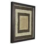 Benzara 26 x 35 Abstract Weave Shadow Box Wall decor, Brown and Beige