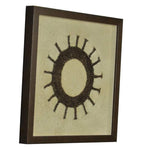 Benzara 16 x 5 Spiked Circle Shadow Box Wall decor, Brown and Beige