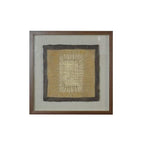 Benzara 24 x 12 Abstract Weave Shadow Box Walldecor, Brown and Beige