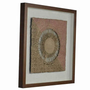 Benzara 24 x 11 Abstract Scroll Shadow Box Wall decor, Brown
