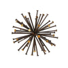 Benzara Round Sea Urchin Design Metal Sculpture, Medium, Dark Brown and Gold