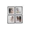 Benzara Abstract Design Rectangular Wall Art, Set of 4, Multicolor