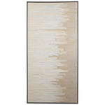 Benzara Rectangular Canvas Wall Art with Abstract Design, Beige and Off White