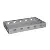 Benzara Farmhouse Style Rectangular Tray with Heart Shape Cutouts, Whitewashed