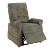 Benzara 41 inch Fabric Power Recliner with Tufted Backrest, Brown