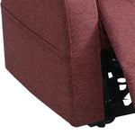 Benzara 41 inch Fabric Power Recliner with Pillow Top Armrests, Red