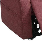 Benzara 41 inch Fabric Power Recliner with Pillow Top Armrests, Red