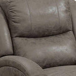 Benzara 40 inch Leatherette Power Recliner with USB Port, Brown